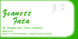 zsanett fata business card